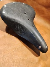 Sella BROOKS B66, in cuoio nero, usata, per bici d’epoca/vintage.