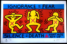 Keith Haring Litografia certificata COA originale firmata numerata a mano in 180