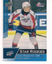 22-23 ponte superiore CHL star rookie CLEAR CUT LIAM GREENTREE L A KINGS DRAFT PICK