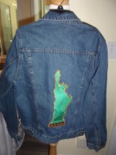 Giacca denim adulto Statua