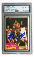 Magic johnson signed card - on,