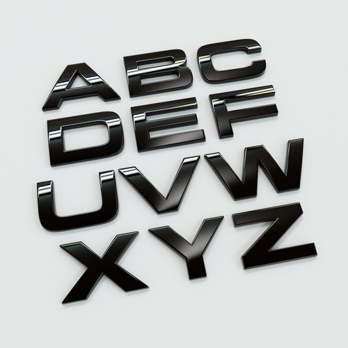 Distintivo lettering lettera
