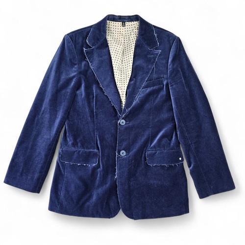 Blazer velluto blu rivetto