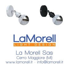 Portalampada a muro in metallo, attacco E27.  Da parete e soffitto.