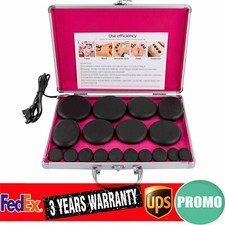 16/20/28 pezzi Hot Spa pietre di basalto roccia kit scalda massaggio e scatola riscaldante US