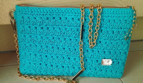 Pochette uncinetto fatta - uncinetto, a