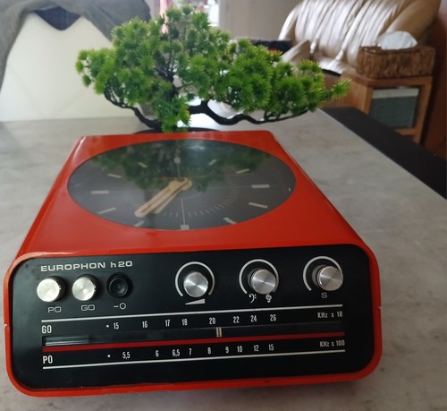 Radio réveil vintage europhon - vintage,