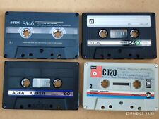 4 x CASSETTE TDK SA90 Made in Japan SA46 AGFA C-DX II BASF C120 + Label  SA-X 60