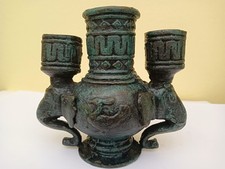 Vecchio candeliere in bronzo 