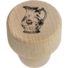 Tappo per bottiglia/sughero in legno 19 mm 'antica lattiera' (BS00030900)