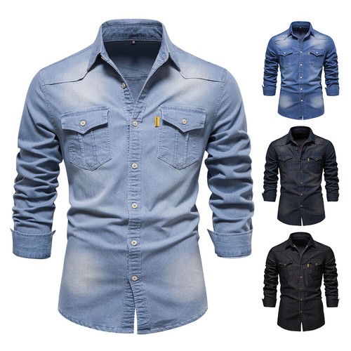 Uomo camicie jeans shirt - uomo,