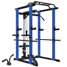 Gabbia Elettrica Multifunzione, Pullup Squat Rack Capacità 1000Lbs Bilanciere Rack