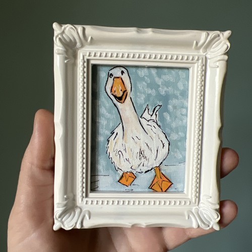 Dipinto miniatura oca - , di