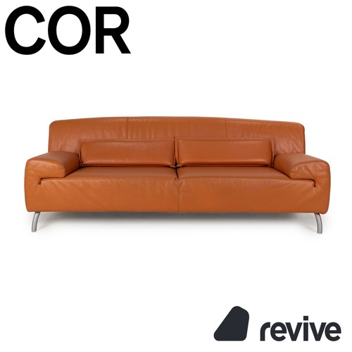 Cor pelle arancione divano - pelle,
