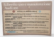 AUDI 100  1983 LIBRETTO USO E MANUTENZIONE ISTRUZIONE MANUALE ITALIANO