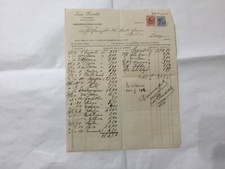 FATTURA PUBBLICITà GENERI ALIMENTARI ALL'INGROSSO BORGO BERGA VICENZA 1922-063