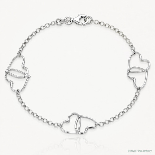 Bracciale cuore argento - bracciale,