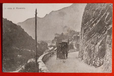 CARTOLINA TRENTO IN VISTA DI ROVERETO CORRIERE POSTALE PER LA VALLARSA  ( C 84 )