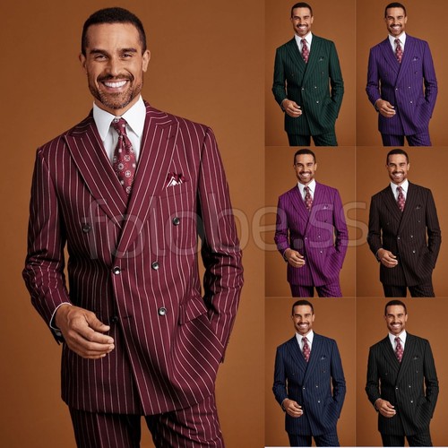 Tuta uomo bordeaux gessato - , db