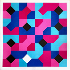 Bruno Munari litografia originale firmata a mano numerata certificata timbro .