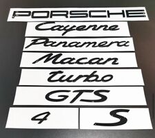 Scritta Porsche Loghi nero Macan Cayenne Cayman Panamera 718 turbo gts Scritte s