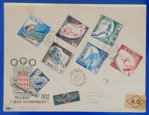 Monaco 1953 jeux olympiques - monaco,