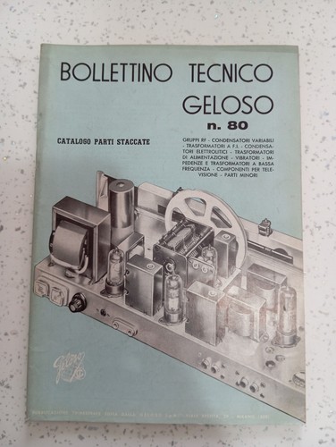 Bollettino tecnico geloso - geloso, n