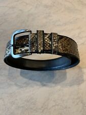 PITONE REALE Cintura Cinta Pelle Unica HAND MADE NUOVA