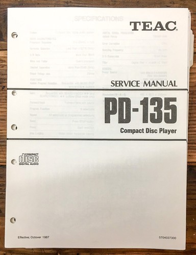 Teac 135 lettore - pd-135, manuale