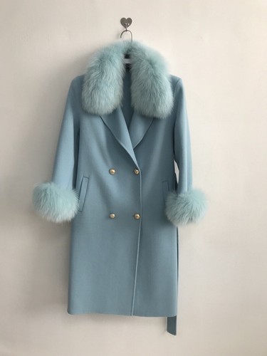 Giacca cappotto blu vera