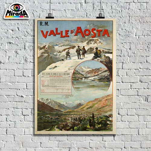 Poster vintage valley vallée - valley,