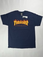 Thrasher T-shirt Blu Flame