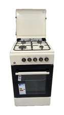 Cucina A Gas 4 Fuochi Con Forno A Gas 50 x 50 cm Colore Beige Rustico Crema