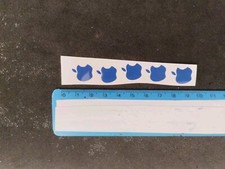 5 Adesivi In Vinile Blu Lucido