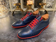 Scarpe da guida John Lobb - Aston Martin - 8695 - blu navy e rosso - UK 6