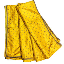 Abito da Sposa Indiano Sari Vintage Stampato Cucito Tessuto Riciclato...