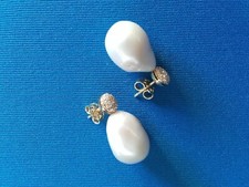 orecchini in oro con perle coltivate e brillanti