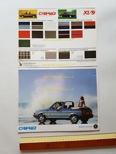 Bertone Fiat Ritmo Cabrio - X1-9 Cabrio depliant + cartella colori originali