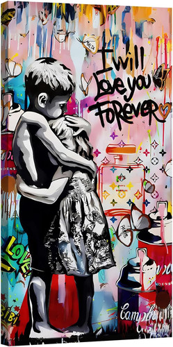 Quadro banksy love - quadro, forever