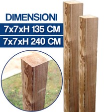 Palo quadrato legno pino - palo, in