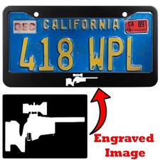 Engraved Black License Plate