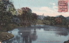 IRELAND - Dublin, Lake in People's Garden, Rapholette Tuck's Postcard 1922 Stamp