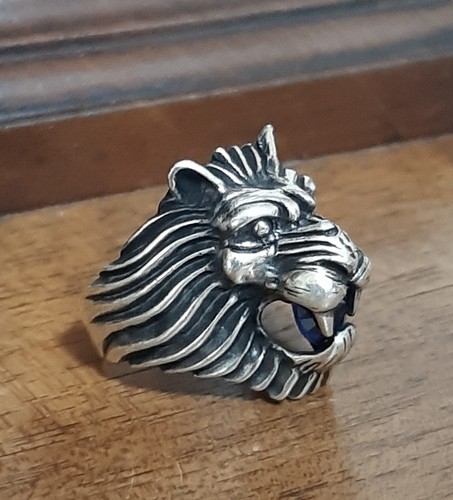 Anello argento uomo 925 leone - 925,