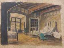 Studio per Scenografia Teatro Favola Illustrazione Disegno Interno Casa Pastello