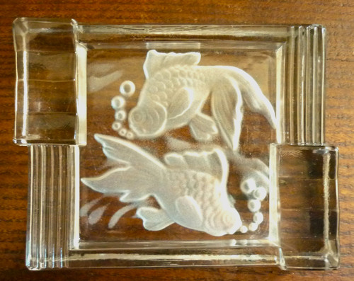 Cendrier art deco verre - cendrier,