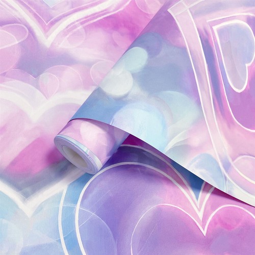 Neon cuore rosa - blu, bianco