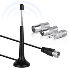 DAB Radio Antenna FM Telescopica Interna con Base Magnetica 5 dBi Antenna TV con