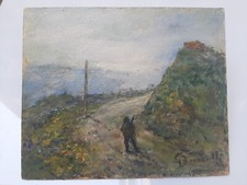 Vecchio Dipinto Ad Olio Su