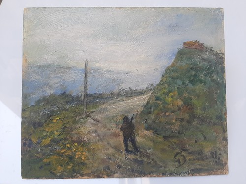 Vecchio dipinto olio su - ad,