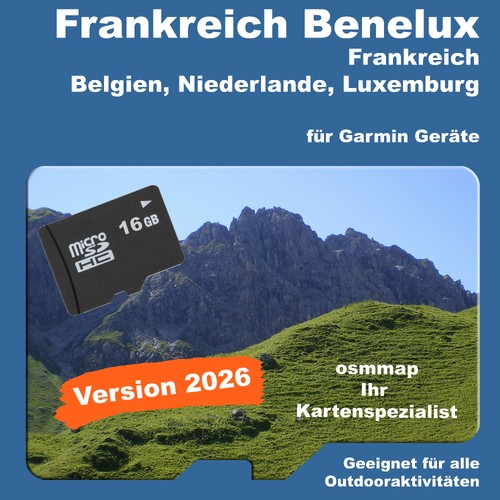 Mappa francia benelux topo per - francia,